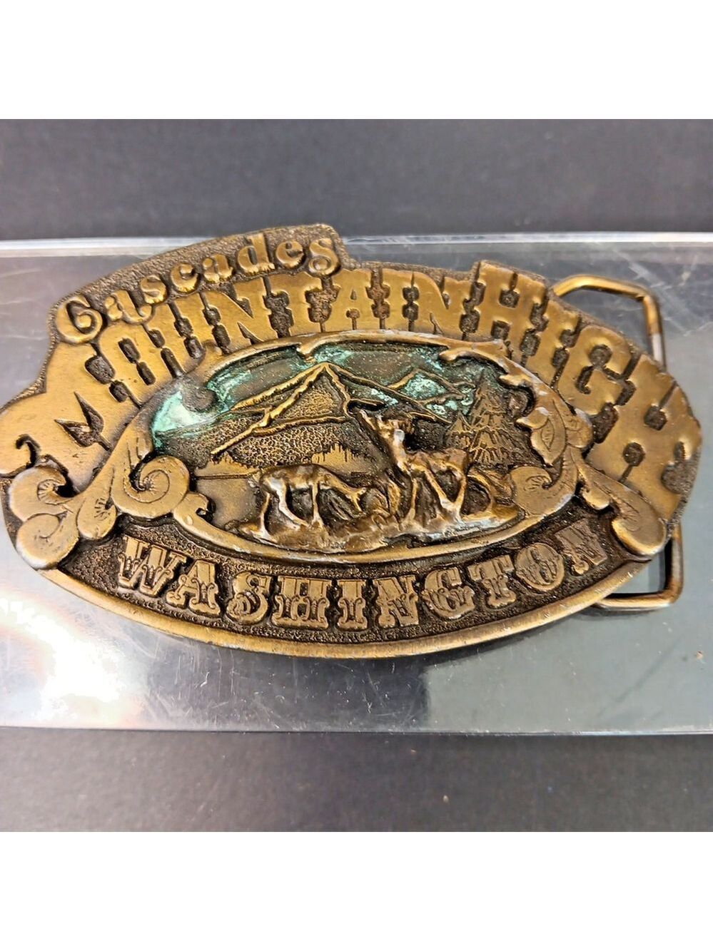1976 Dezy Denver Rocky MountainHigh Washington Belt Buckle Made In USA